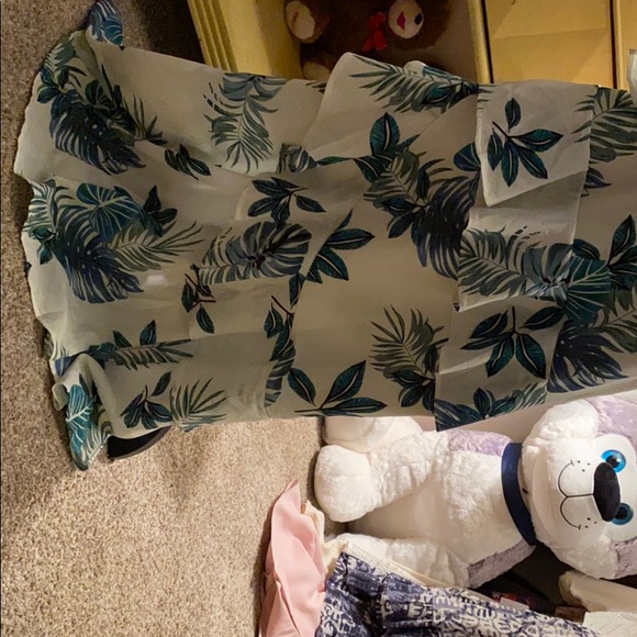 WALTER BAKER PALM PRINT ONE SHOULDER RUFFLE DRESS - Picture 6 of 6